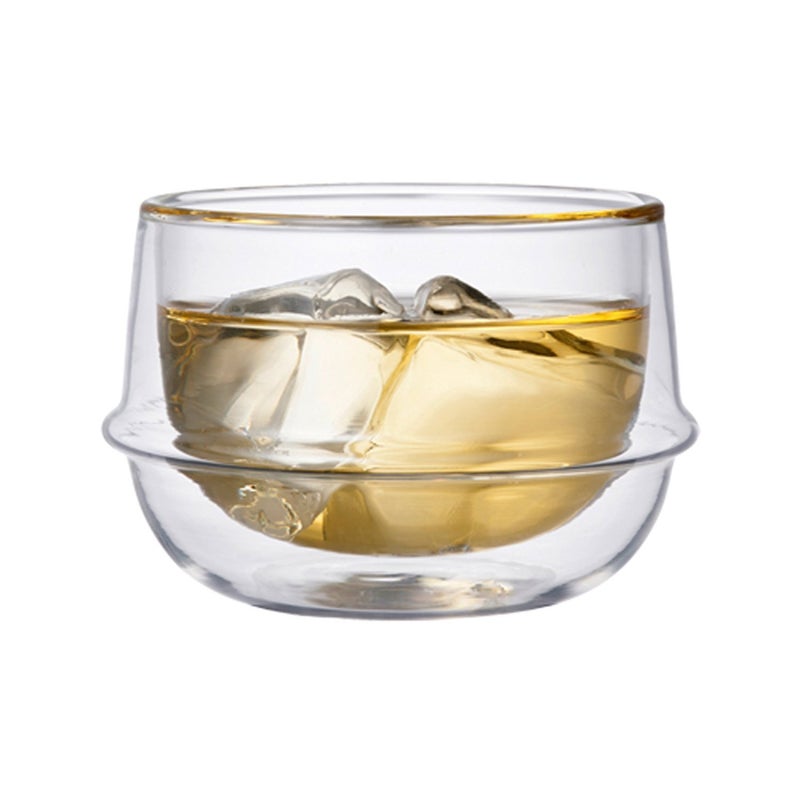 Kinto Double-Walled Kinto KRONOS Tea Glass - Maintains Temperature - Prevents Condensation - Set of 2-200 ml (6.75 fl. oz.) each - Image 2